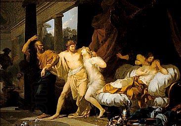 Baron Jean-Baptiste Regnault Socrate arrachant Alcibiade du sein de la Volupte oil painting picture